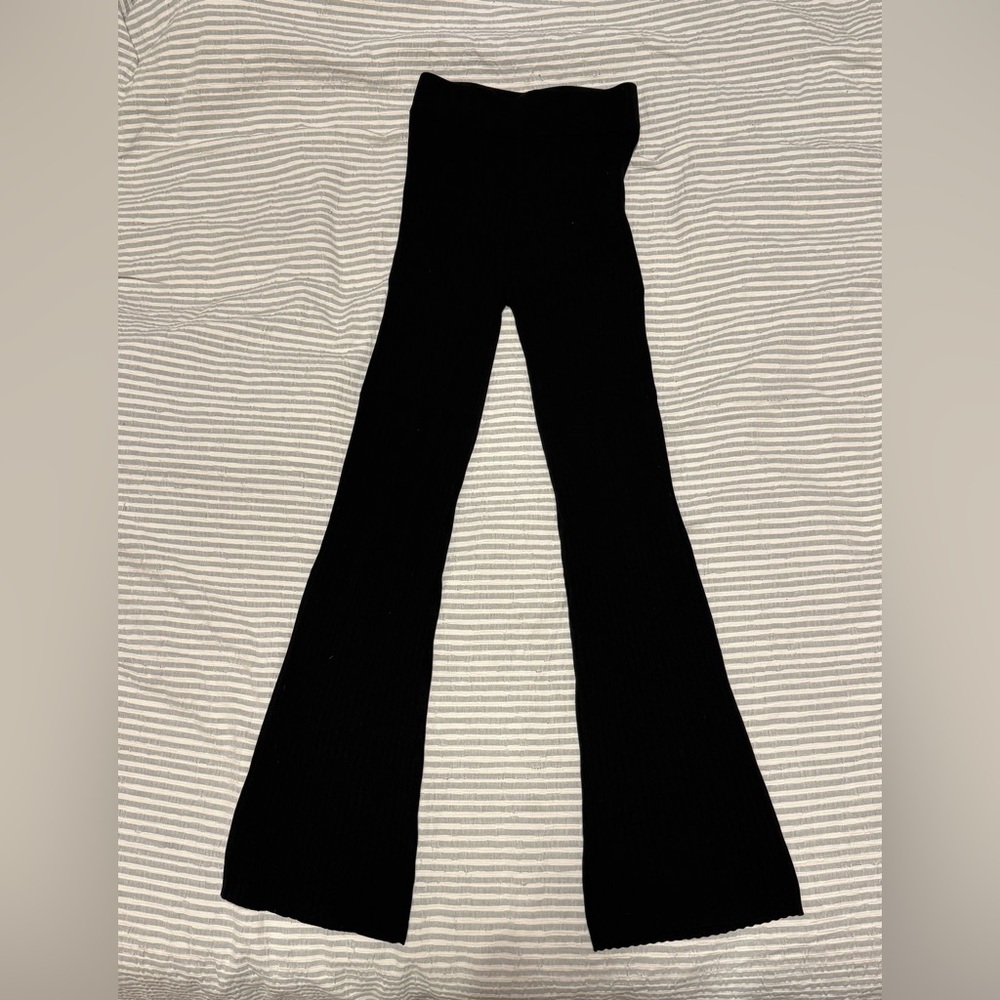 St. Agni Black Knit Stretch Pants